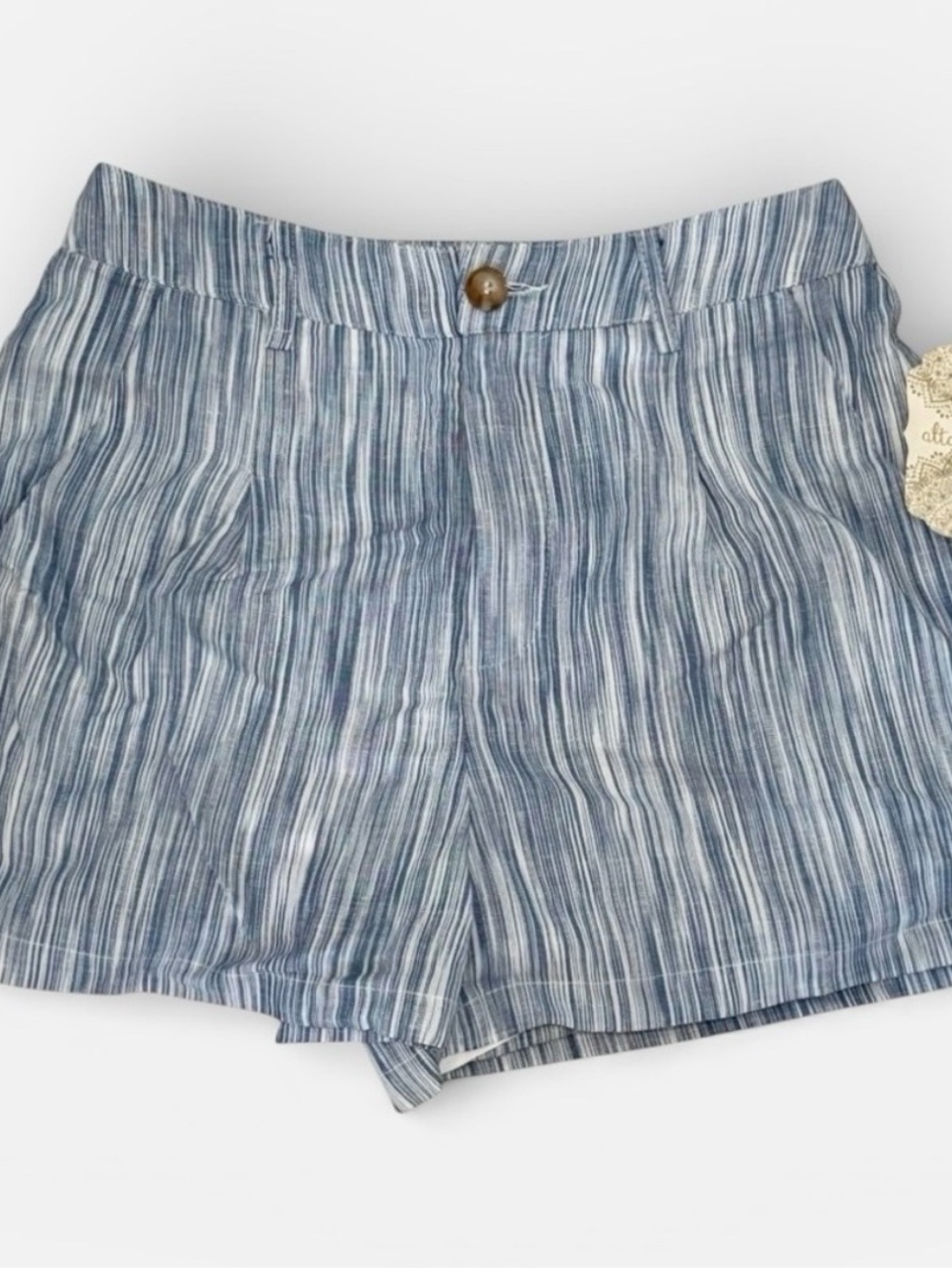 ALTAR'D STATE Blue Striped Space Dye Lightweight Shorts | Women's Size XS